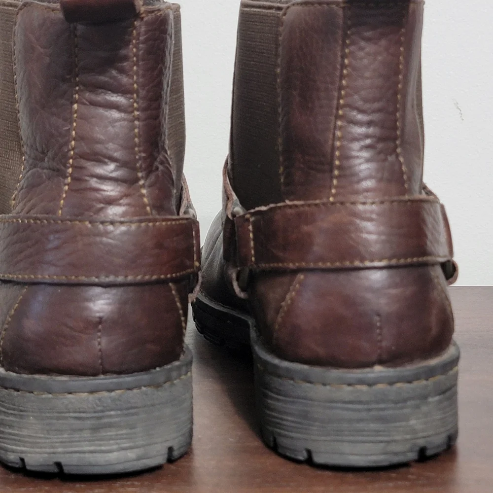 😎Host Pic👀 BORN Men's Brown Leather Brunell Boots Size 11 - Picture 5 of 12